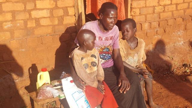 A family receiving practical support during a community visit